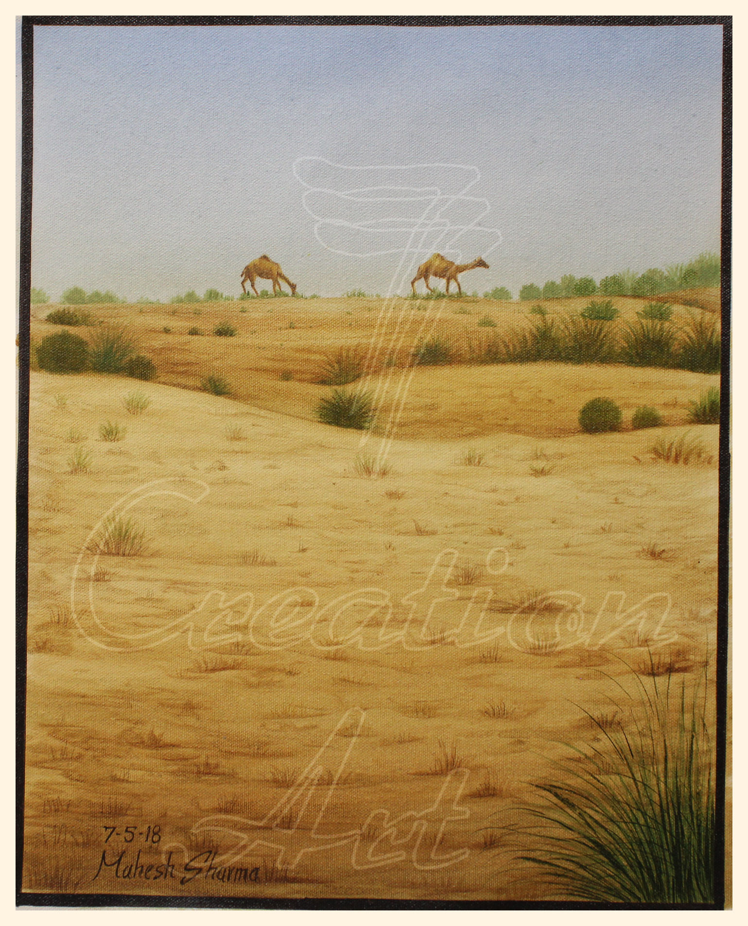 Thar Desert, The Great Indian Desert, Spectacular Landscapes of India, Canvas Painting 7Creation Art